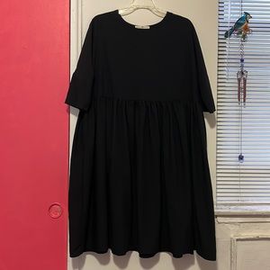 Mimu Maxi black smock dress small